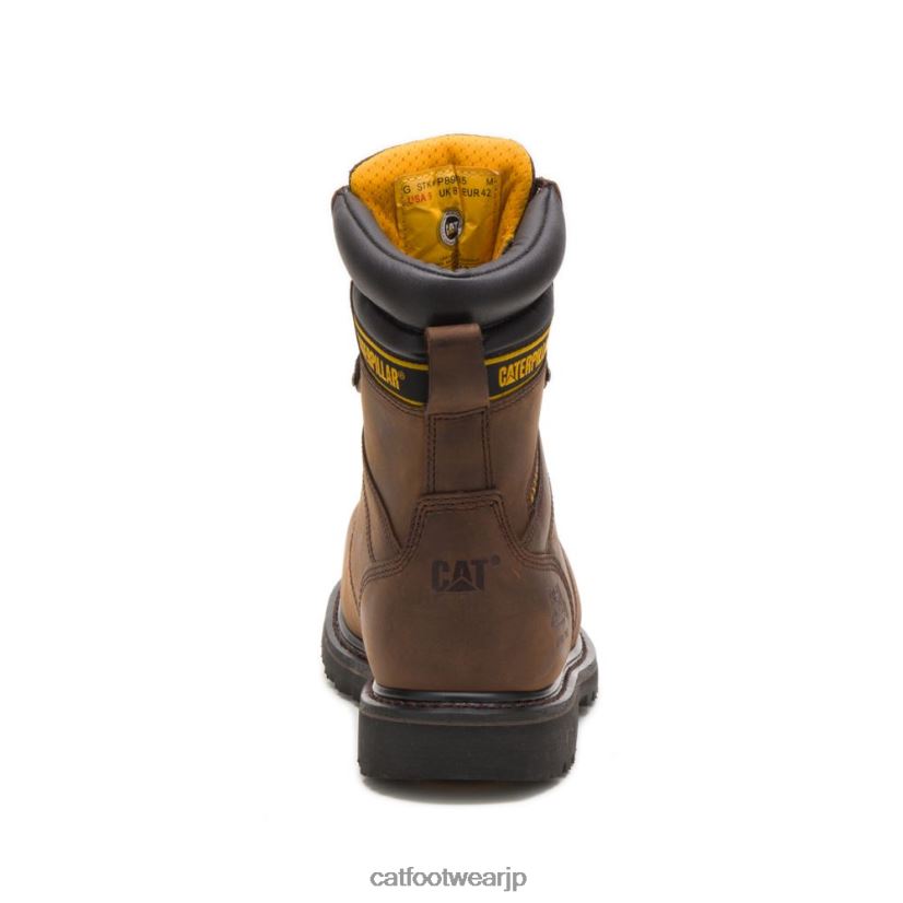 サルボ 8 インチ 防水スチールトゥ シンサレート ワークブーツ ダークブラウン 男性 N2JB0V68 Caterpillar |ワークブーツ